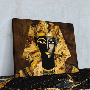 Golden Pharaoh Portrait - Luxury Wall Art