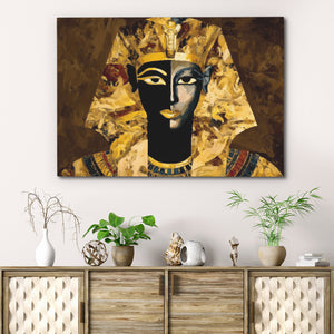 Golden Pharaoh Portrait - Luxury Wall Art
