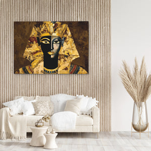 Golden Pharaoh Portrait - Luxury Wall Art