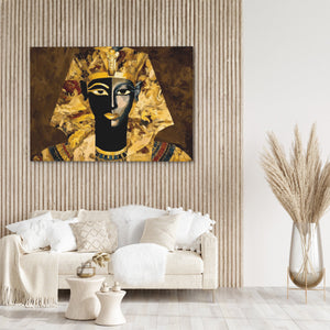 Golden Pharaoh Portrait - Luxury Wall Art