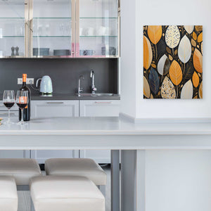 Golden Plumage - Abstract Black and Gold Canvas Wall Art