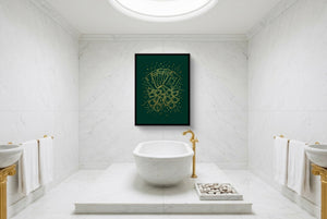 Golden Poker Riches — golden poker riches luxury bathroom interior 2 1port framed black