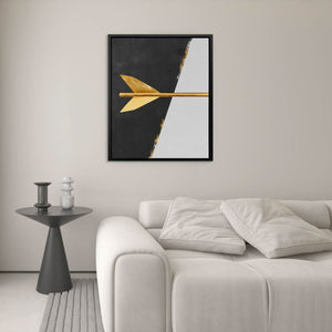 Golden Precision - Masculine Wall Art in Black Frame