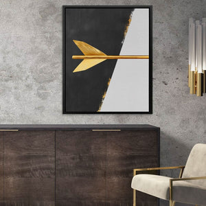 Golden Precision - Modern Black and Gold Canvas Wall Art