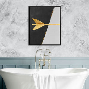 Golden Precision - Black Masculine Canvas Print