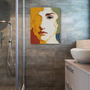 Golden Profile Meditation - Luxury Wall Art