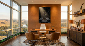 Golden Queen Spotlight โ golden queen spotlight office with desk and chairs 1port flush print