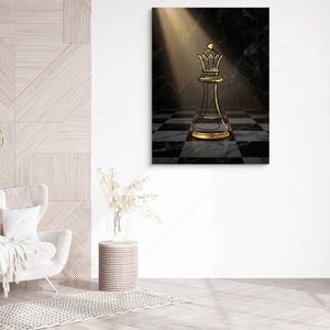 Golden Queen Spotlight โ golden queen spotlight sq white chair wall 1port flush print