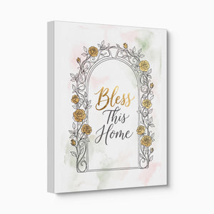 Golden Roses Archway โ golden roses archway angled flush print