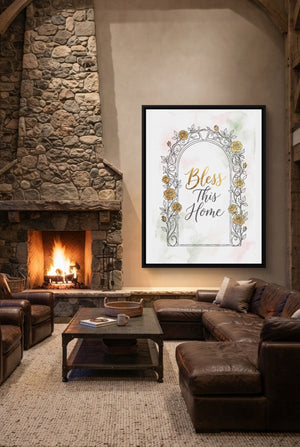 Golden Roses Archway โ golden roses archway p living room interior space 1port framed black