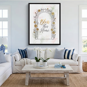 Golden Roses Archway โ golden roses archway sq cute livingroom 1port framed black