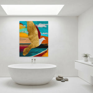 Golden Seagull Soaring — Golden Seagull Soaring Minimalist Bathroom Port 57