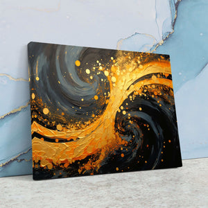 Golden Shimmer - Abstract Wall Art Print