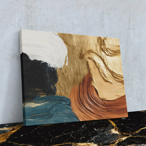 Golden Silhouette Wave โ Golden Silhouette Wave Against Wall4x5 Reflect 3