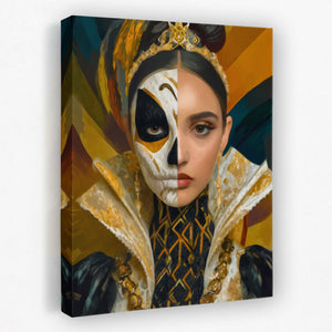 Golden Skull Crown - Luxury Wall Art