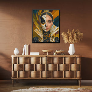 Golden Skull Crown - Luxury Wall Art