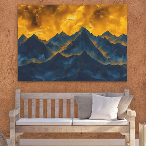 Golden Sky - Mountain Art