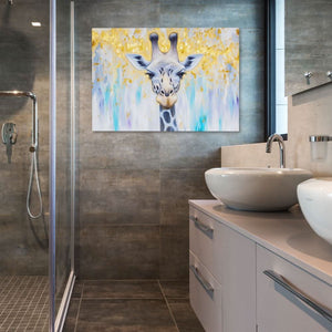 Golden Sky Giraffe - Luxury Wall Art