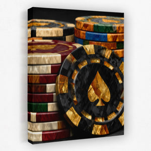 Golden Spade Wealth canvas wall art
