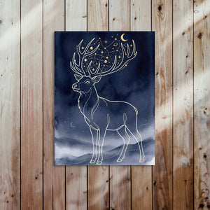 Golden Stag Constellations โ golden stag constellations sq bed 2 wood panel 1port flush print
