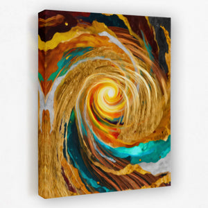 Golden Storm Spiral — Golden Storm Spiral Portrait Side View Mirror 178