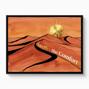 Golden Sun Dunes โ golden sun dunes white studio framed black