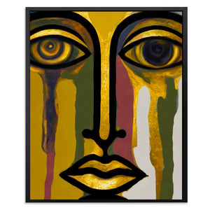 Golden Tears Fall - Luxury Wall Art