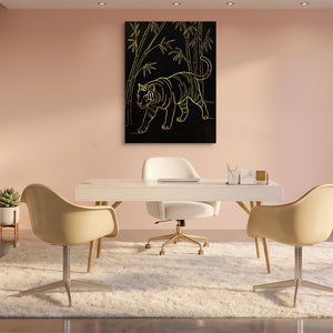 Golden Tiger Stroll โ golden tiger stroll sq pink office 1port flush print