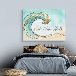 Golden Wave Crest โ golden wave crest sq land comfortable bedroom 1land flush print