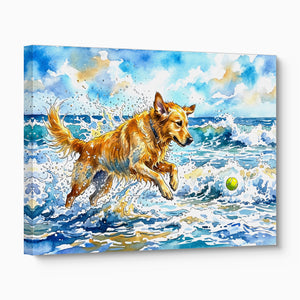 Golden Waves Play โ golden waves play angled flush print