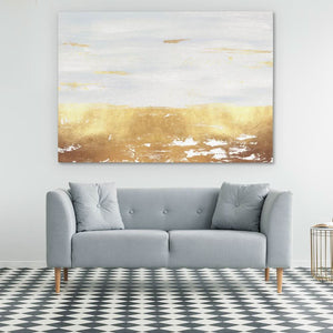 Golden White River - Neutral Light Tones Canvas Print