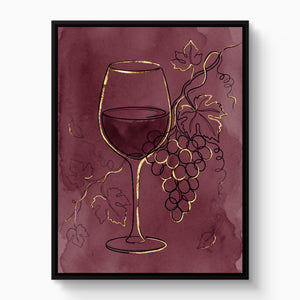 Golden Wine Grapes โ golden wine grapes white studio framed black