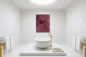 Golden Wine Grapes โ golden wine grapes luxury bathroom interior 2 1port flush print