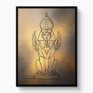 Golden Winged Sphinx — golden winged sphinx white studio framed black