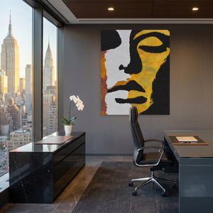 Golden Woman Silhouette — Golden Woman Silhouette Office View Port 92