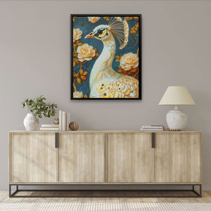 Golden Zen - Wall Art in Black Frame
