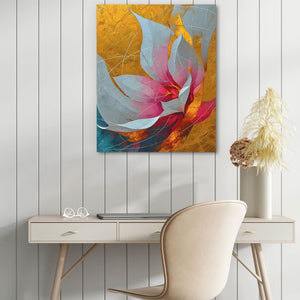 Goldleaf Bloom - Luxury Wall Art