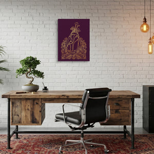 Golf Clubs Golden Ornate โ golf clubs golden ornate sq bonsai office 1port flush print