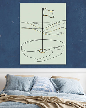 Golf Flag Golden โ golf flag golden psd navy blue bedroom 1port flush print