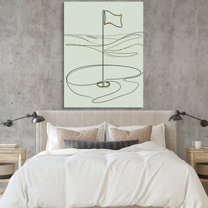 Golf Flag Golden โ golf flag golden sq bedroom cement wall 1port flush print