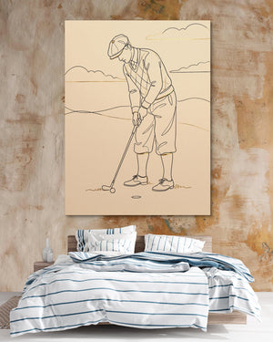 Golfer's Stroke โ golfer's stroke psd clay beige bedroom 1port flush print