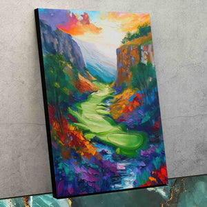 Golfing in the Valley - Framed Art Print