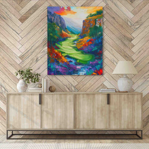 Golfing in the Valley - Canvas Wall Art