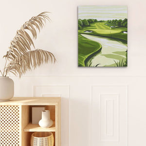 Golfing Retreat - Green Man Cave Canvas Print
