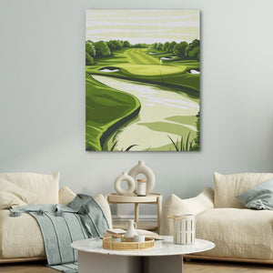 Golfing Retreat - Large Modern Canvas Print