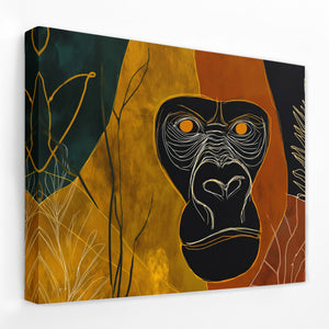 Gorillas Amber Stare - Luxury Wall Art
