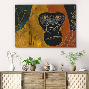 Gorillas Amber Stare - Luxury Wall Art
