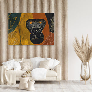 Gorillas Amber Stare - Luxury Wall Art