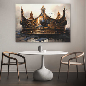 Gothic Gold - King and Queen Wall Art in Black Frame