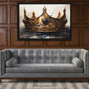 Gothic Gold - Wall Art in Black Frame